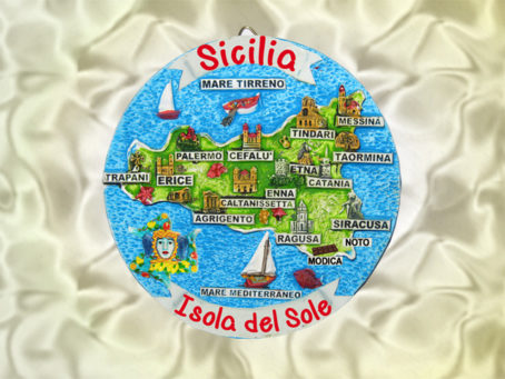 PIATTO CM.10 SICILIA ISOLA DEL SOLE